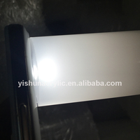 Diffuseur personnalisé opale/blanc laiteux extrudé acrylique PMMA profils LED tige d'éclairage