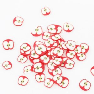 Tranches de pommes en argile polymère mignonnes pour l'artisanat, la décoration de téléphone, le scrapbooking DIY - Product Image 4