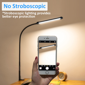 Lampe de bureau LED moderne à pince, col de cygne réglable, USB 5V, lumière de lecture protectrice pour les yeux, 3 couleurs, intensité variable, pour bureau, salon de <span class=keywords><strong>manucure</strong></span>, travail - Product Image 5