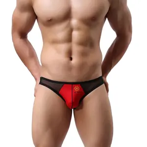 Brave Person-bragas transparentes de malla para hombre, pantalones elásticos de tela de licra, Sexy, talla de EE. UU., venta al por mayor