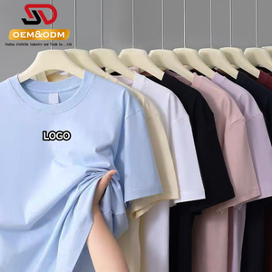 T-shirt en coton uni avec impression en relief <span class=keywords><strong>JSD</strong></span> OEM en gros, T-shirt personnalisé 100% coton très vendu, T-shirts surdimensionnés pour hommes - Product Image 1