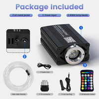 Lampes à fibres optiques LED RGB 16W IP65 en plastique pour voiture et maison, effet ciel étoilé, avec application et télécommande, lampe de plafond scintillante