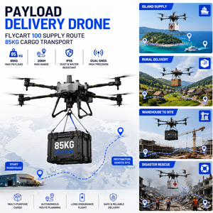 Système de transport électrique FlyCart 100 pour la livraison de charges utiles, idéal pour les opérations de sauvetage en milieu rural et insulaire, et les approvisionnements en entrepôt sur route quotidienne. - Product Image 1