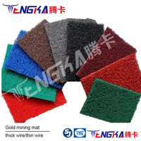 Tapis de lavage d'or Tengka PE 2,0 mm pour égouts de lavage, avec un taux de récupération élevé et une conception durable pour l'extraction d'or alluvionnaire