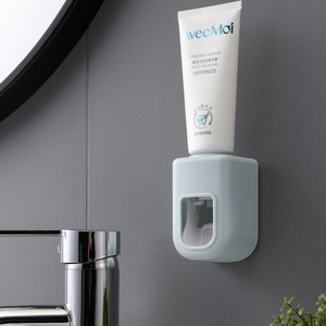 Distributeur de dentifrice mural en plastique, design minimaliste pour salle de bain, automatique - Product Image 2