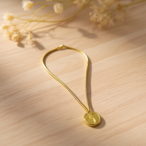 Collana con Ciondolo a T in Acciaio Inossidabile, Catena a Serpente Placcata Oro, Gioielli Minimalisti da Donna per Uso Quotidiano - Product Image 3