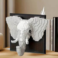Brique Murale 3D en Plastique ABS, Modèle Animal à Assembler Soi-même : Éléphant, Licorne, Cerf, Élan, Tigre – Décoration de Chambre