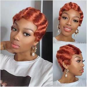 Tóc Giả Người Xoăn Ngắn Sâu Giá Rẻ Tóc Thật Cho Phụ Nữ Màu Đen Tóc Giả Ren Cắt Tóc <span class=keywords><strong>Bob</strong></span> Pixie - Product Image 3