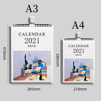 Fabricant Calendriers Muraux Haute Qualité 250gsm Papier Imprimeur Personnalisés Entreprise Logo Muraux Fabricant Calendriers