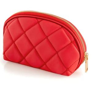 Sac à cosmétiques en cuir PU sac à main cosmétique matelassé à carreaux mode sacs de rangement de maquillage personnalisés pour femmes fille voyage en plein air - Product Image 6