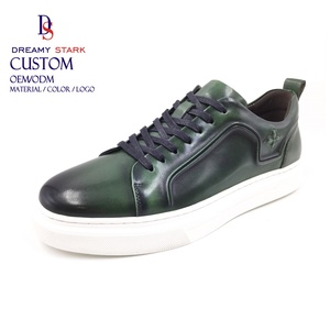 Dreamy Strark, baskets en cuir personnalisées originales à lacets pour hommes, couleur personnalisée, chaussures de marche pour hommes - Product Image 1