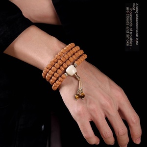 Burst thịt cây Vua Kong Bồ Đề đính cườm Vòng đeo tay thiết kế 108 wen chơi trẻ em kinh Mân Côi bán buôn QK - Product Image 2