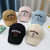 Casquette de baseball pour enfants personnalisée été automne étiquette à coller et logo de broderie 5 panneaux