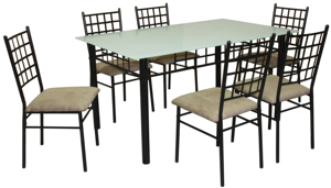 Bàn Và Ghế Ăn Hiện Đại Đơn Giản '1 + 4 Bàn Ăn Bằng Kính 6 Ghế - Product Image 4