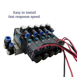 3V210-08 4V210-08 a testa singola 2 posizioni elettrovalvola pneumatica a <span class=keywords><strong>3</strong></span> vie con Base manuale di potenza pilota struttura 5 collettori - Product Image 3