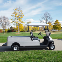 Chariot de transport électrique à batterie au lithium, fermé, avec benne de chargement métallique, 4KW