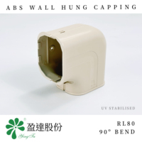 ABS 90 résistant aux chocs fiable RL80 ° BEND avec conception à clipser facilement pour les conduits de climatisation
