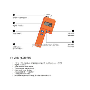 DELMHORST Medidor De Umidade De Feno F-2000 FX-2000 Medidor De Umidade De Madeira Teste De Umidade De Madeira E Instrumento De Medição - Product Image 4