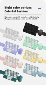 Custom logo 78keys Portable Slim Wireless Chargeable <b>bluetooth</b> Mouse and Round Key <b>Keyboard</b> - Product Image 6