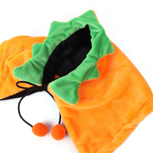 HUASONG-capa de doble cara para Halloween, calabaza, gato, perro, adorno bonito, vestido, Festival, babero, suministros para mascotas - Product Image 4