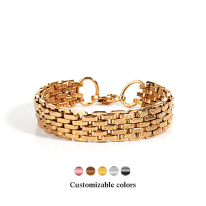 Cộng với kích thước openwork thiết kế không gây dị ứng 57g Vòng đeo tay thanh lịch các cặp vợ chồng phù hợp với chuỗi không thấm nước Ngày Valentine Vòng đeo tay vàng - Product Image 6