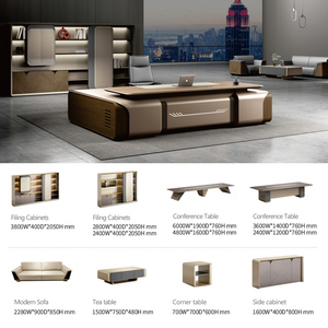 Lshaped sang trọng Hiện Đại Văn phòng điều hành Bàn đồ nội thất bàn italianoffice Bàn và ghế Thiết lập thiết kế hiện đại Ông Chủ bàn sang trọng - Product Image 4