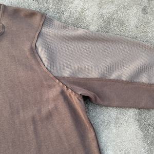 เสื้อยืดคอกลมปักลายคุณภาพสูง เสื้อวาฟเฟิลเนื้อหนาแบบสั่งทำ เสื้อยืดแขนยาวสไตล์ดิสเทรสสำหรับผู้ชาย - Product Image 4