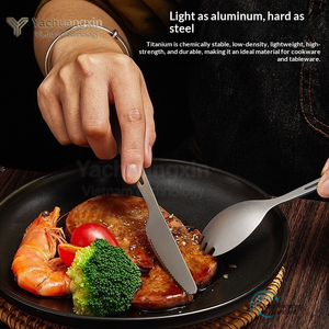 <b>Camping</b> Spork with Bottle Opener Dinner Spoon Flatware Picnic <b>Hiking</b> Travel Titanium Cookware - Product Image 3