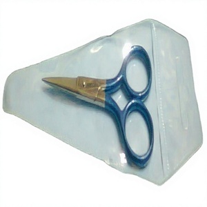ASAP Stainless Steel Nail <b>Cuticle</b> <b>Scissors</b> Sharp Blade Tips Straight Blades Mirror Polish Half Blue Color Coated Handle Thin - Product Image 2