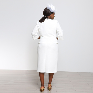 Trajes Formales para Mujer, Trajes de Iglesia, Vestido Blanco Tipo Lápiz - Product Image 4