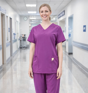 OEM ODM Customized Women's Short Sleeve <b>Scrub</b> <b>Set</b> Nurse Uniform <b>Sets</b> - Product Image 5