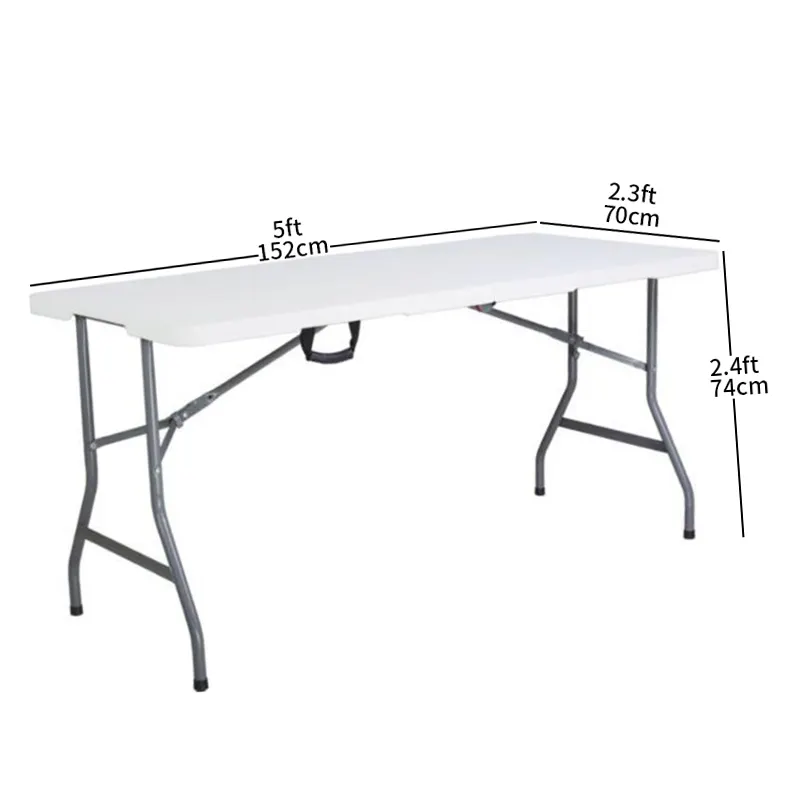 Table d'extérieur carrée en plastique blanc, 4 pieds, avec chaise, rigide, livraison gratuite