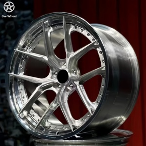 Cerchi DW Custom a 2 Pezzi Forgiati Cromati Lucidi con Razze a Pignone 17 18 19 20 Pollici con Bordo a Nido d'Ape, Adatti per Tarmac Rallycross Coupé - Product Image 5