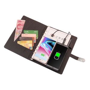 Agenda <span class=keywords><strong>de</strong></span> Cuero Personalizada <span class=keywords><strong>2023</strong></span> con Banco <span class=keywords><strong>de</strong></span> Energía, Papel A5, Cargador Inalámbrico, Diario, Juego <span class=keywords><strong>de</strong></span> Regalo USB - Product Image 3