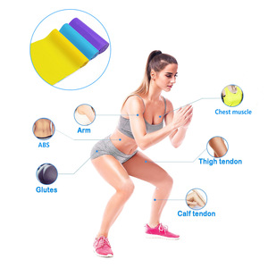Ensemble de bandes de résistance pour yoga ZAKERDA, jaune, bleu, violet, 3 pièces, entraînement de force, étirements, exercices de fitness - Product Image 4