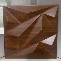 Vente chaude, panneau mural en plastique d'intérieur facile à installer, matériau de décoration, grain de bois noir, PVC, panneaux muraux 3D