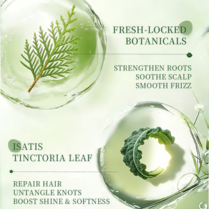 2026 جديد جرين ليم عشبة أوزمان العشبية العضوية لإصلاح الشعر وتنعيمه تركيبة مركزة مغذية ومرطبة للشعر الجاف - Product Image 6