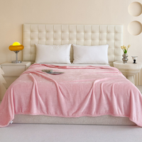 Plaid de lit en polyester tricoté moderne, personnalisable avec logo, taille King, doux pour l'hiver, toutes saisons, lavable en machine, vente en gros
