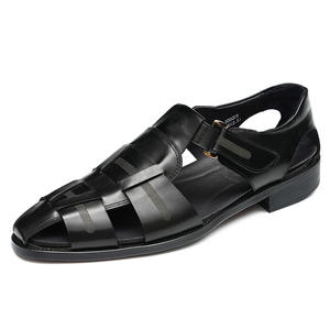 Summer genuine <b>leather</b> <b>sandals</b> <b>for</b> <b>men</b>, hand-woven <b>leather</b> shoes - Product Image 5