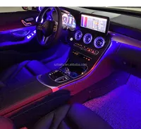 Kit d'éclairage d'ambiance pour W205, haut-parleur tweeter 4D, turbine à air, 64 couleurs LED, éclairage d'ambiance pour Mercedes-Benz Classe C W205 GLC X253