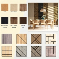 Panel Acústico Decorativo de Chapa de Madera PET, Panel de Pared Absorbente de Sonido con Revestimiento de Poliéster, Decoración Acústica Interior