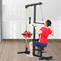 TOPTONS Offre Spéciale multifonctionnel Lat tirer vers le bas bas rangée câble Machine confortable siège station d'entraînement moderne maison Fitness