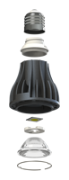 Ampoule LED PAR20 12W pour culture de plantes, spectre complet 3000K-6000K, pour la germination, la floraison et la fructification, culot E26/E27, CRI98, lampe pour plantes en aluminium