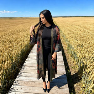 Nouvelle robe Abaya en polyester uni, design tendance, pour femmes musulmanes, style modeste, fournisseur en gros - Product Image 3