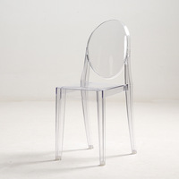 Nordique PC cristal fantôme maquillage chaise lumière luxe Transparent mariage Banquet hôtel acrylique cristal salle à manger chaise