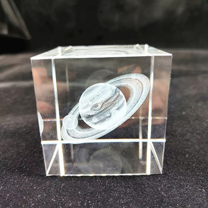 Gran oferta, espacios en blanco de cristal de tamaño múltiple, decoración de formas geométricas, cubo blanco interior tallado, espacios en blanco de cristal - Product Image 6