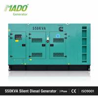 Générateur industriel silencieux 500 kVA 550 kVA, générateur diesel avec moteur QSZ13-G 400 kW 450 kW 500 kW pour chantier de construction