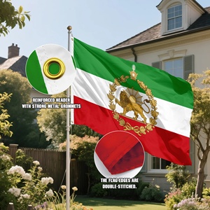 Bandera de Irán con León y Sol de 3x5 pies, Bandera Personalizada del Patrimonio Persa con Borde de Doble Costura y Ojales para Festivales Culturales - Product Image 5
