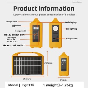 100W Portable Power Station 220V Outdoor Mobile Supply MPPT <b>Solar</b> <b>Generator</b> Emergency Battery Pack for Camping Travel 100w Pure - Product Image 3