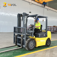 Truk Forklift Diesel FWD Tugas Berat 3 Ton 3,5 Ton 4 Ton Tinggi Angkat 3m 4m 5m